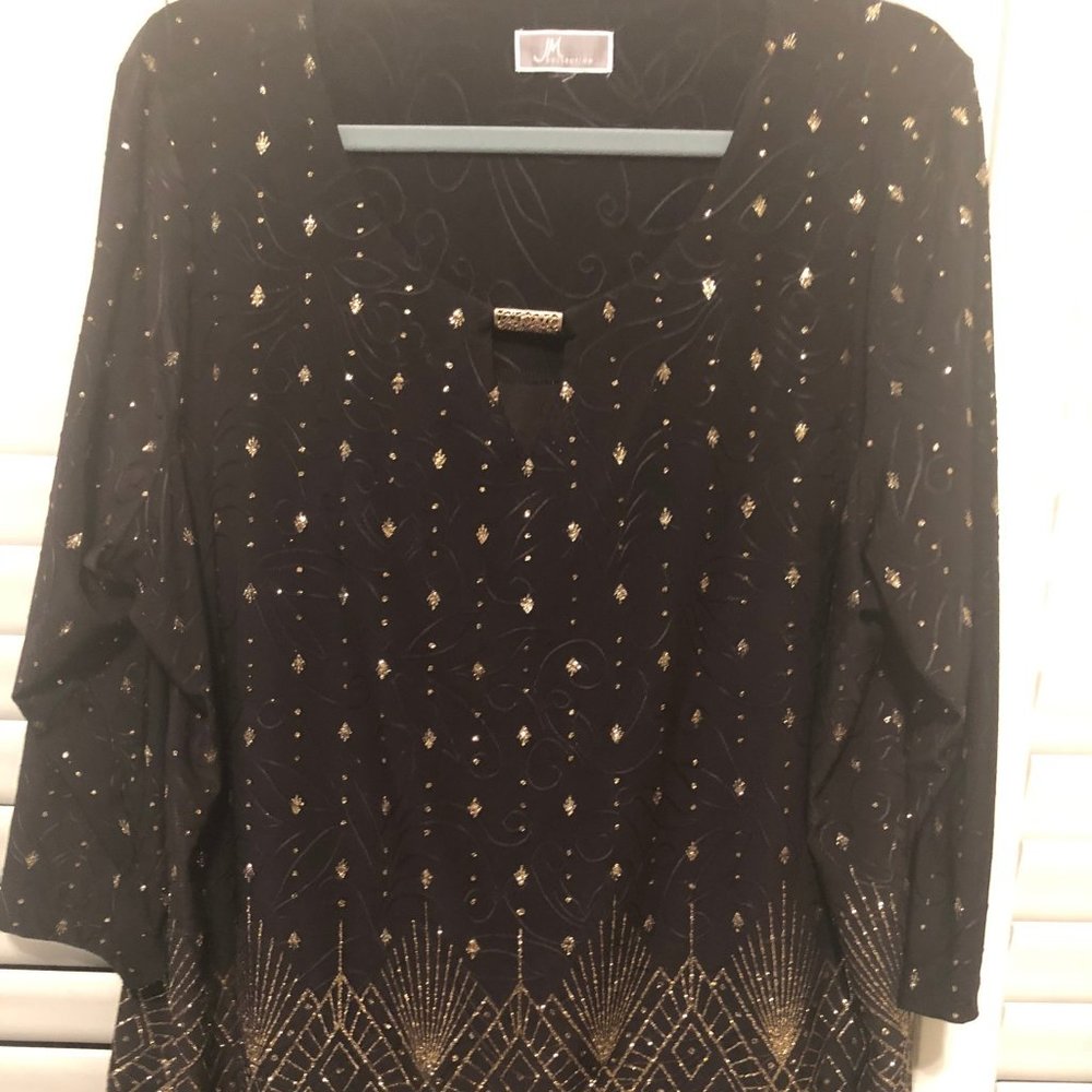 Black/Gold Tunic top